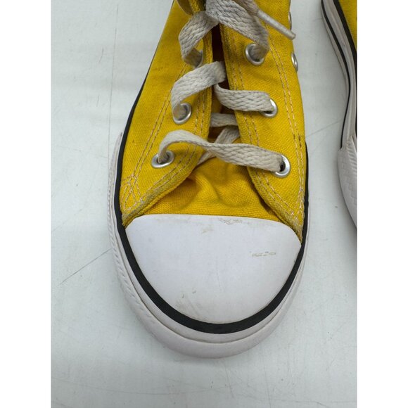 Converse Chuck Taylor All Star High-Top Sneakers Youth Size 1 Yellow Lace Up - Picture 5 of 15